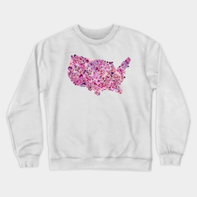 Map of America Crewneck Sweatshirt by HayleyLaurenDesign